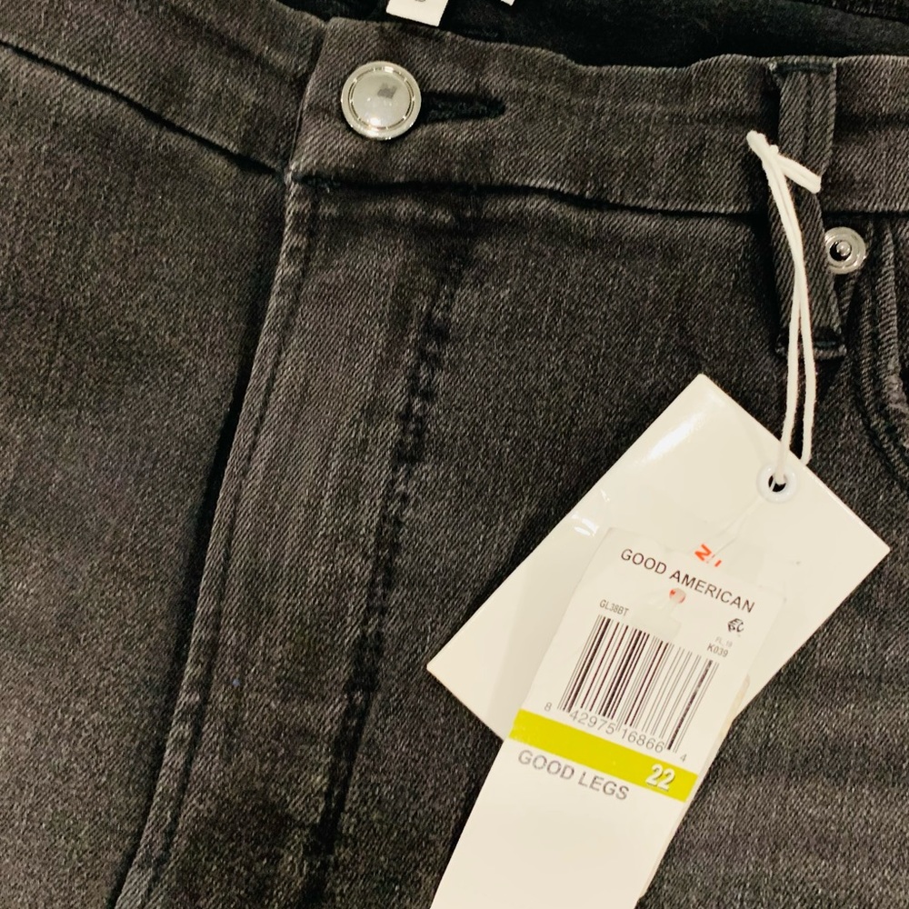 GOOD AMERICAN DESIGNER JEANS BLACK SIZE 22